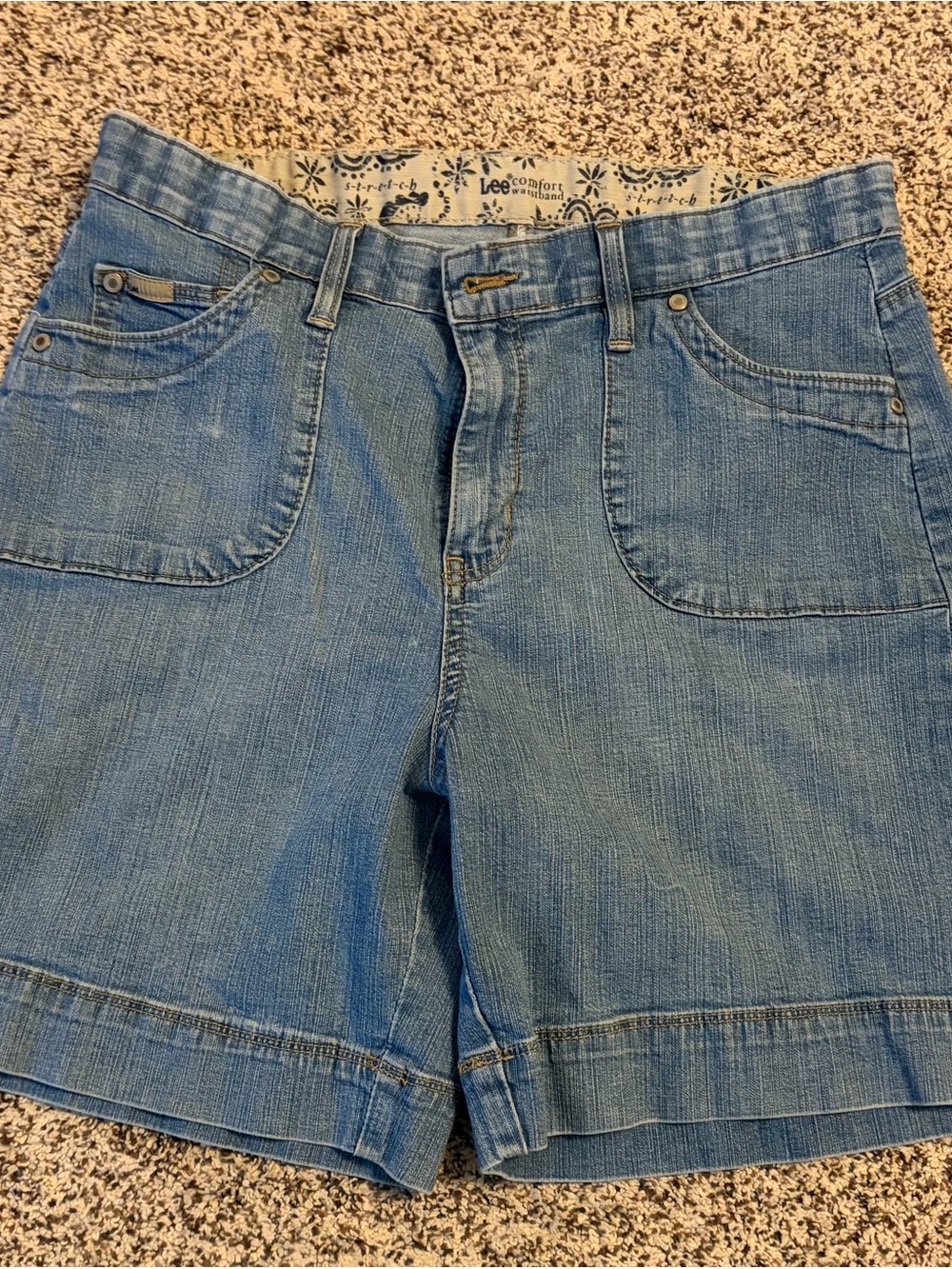 Lee Light Blue Denim Jean Shorts